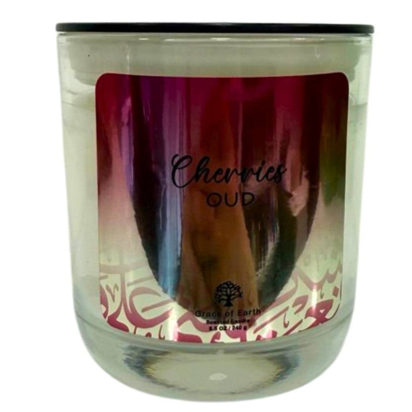 Cherries Oud Glass Candle