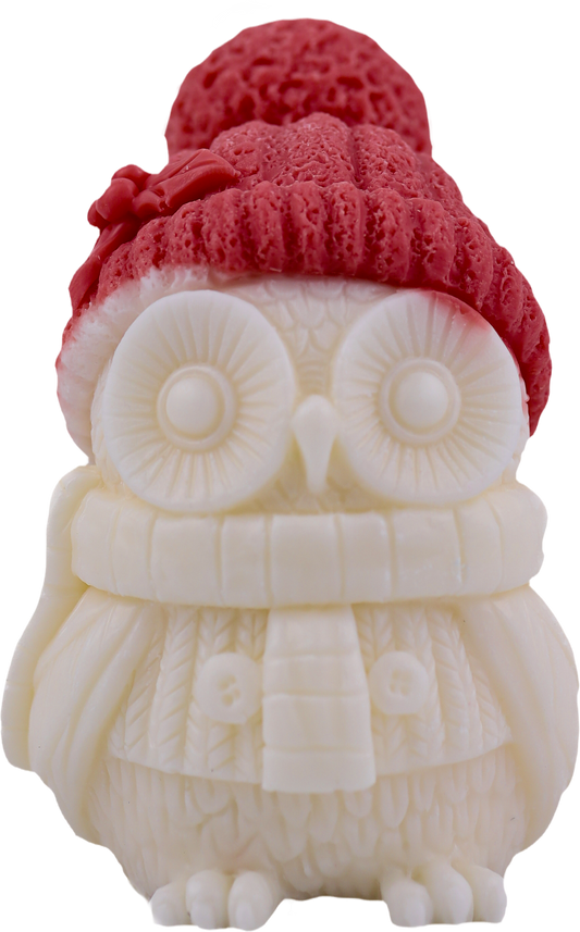 Owl Christmas Candle