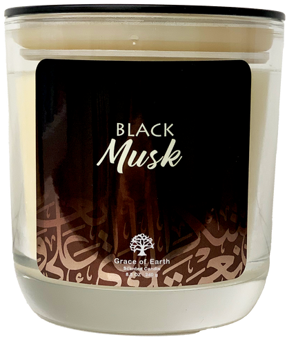 Black Musk Glass Candle