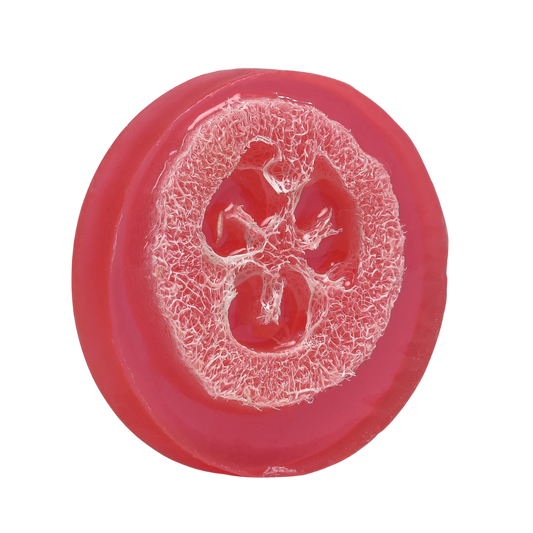 Strawberry Loofah Soap (Round)