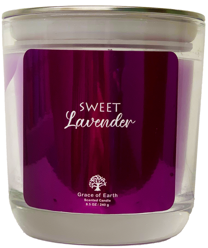 Sweet Lavender Glass Candle