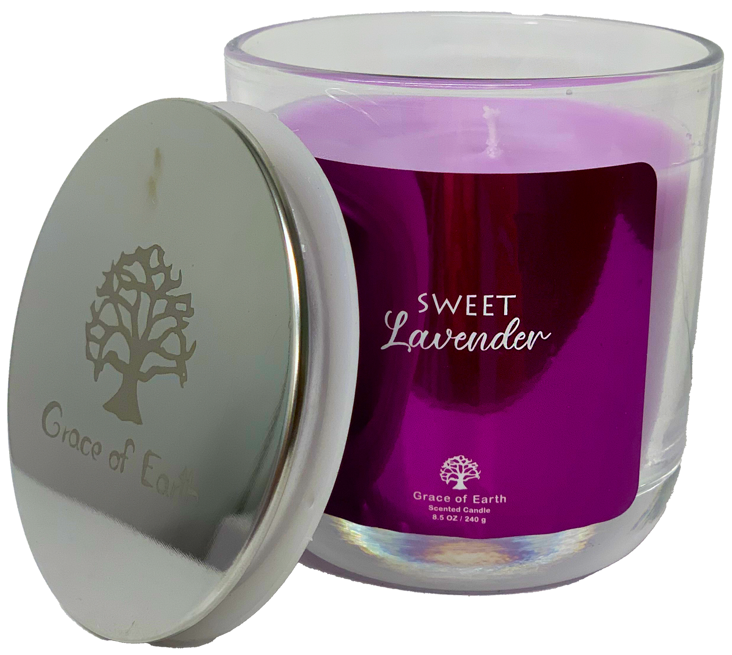 Sweet Lavender Glass Candle