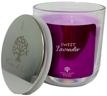 Sweet Lavender Glass Candle